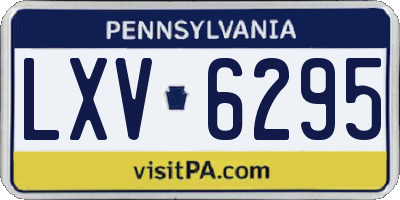 PA license plate LXV6295