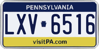 PA license plate LXV6516