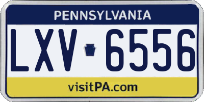 PA license plate LXV6556