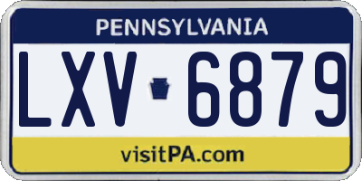 PA license plate LXV6879