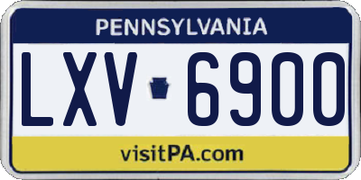 PA license plate LXV6900
