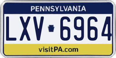 PA license plate LXV6964