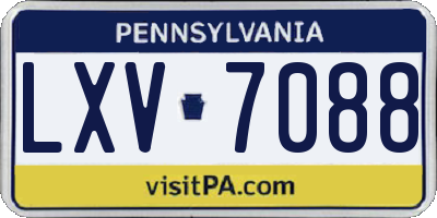 PA license plate LXV7088