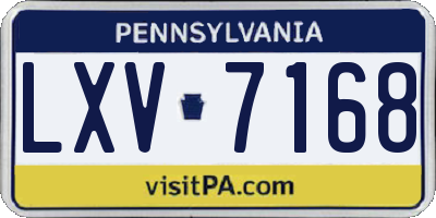 PA license plate LXV7168