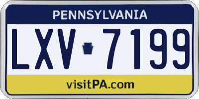 PA license plate LXV7199
