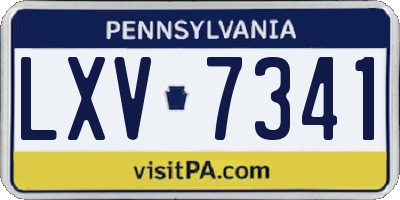 PA license plate LXV7341