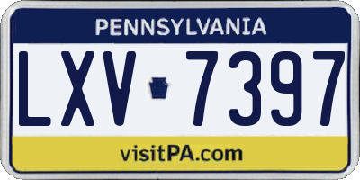 PA license plate LXV7397