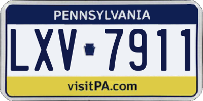 PA license plate LXV7911