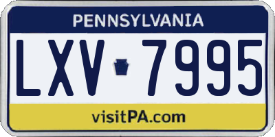 PA license plate LXV7995