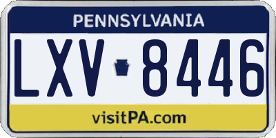 PA license plate LXV8446