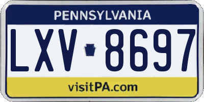 PA license plate LXV8697