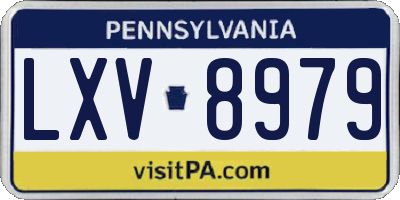PA license plate LXV8979