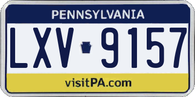 PA license plate LXV9157