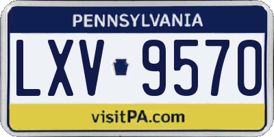 PA license plate LXV9570