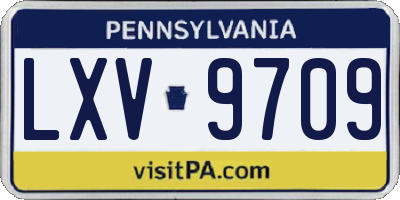 PA license plate LXV9709