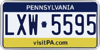 PA license plate LXW5595