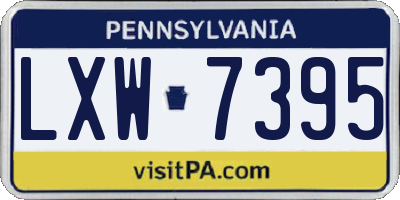 PA license plate LXW7395