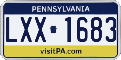 PA license plate LXX1683