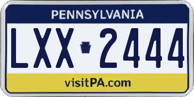 PA license plate LXX2444