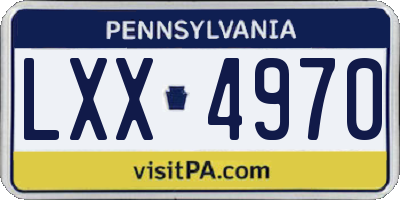 PA license plate LXX4970