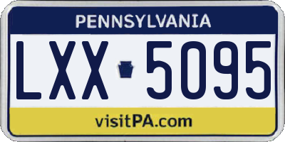 PA license plate LXX5095