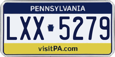 PA license plate LXX5279