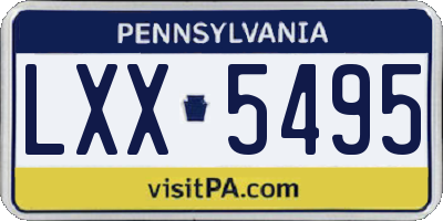 PA license plate LXX5495