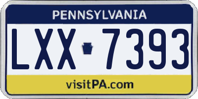 PA license plate LXX7393