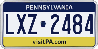 PA license plate LXZ2484