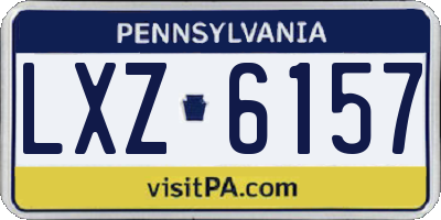 PA license plate LXZ6157