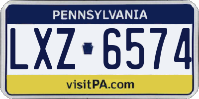 PA license plate LXZ6574