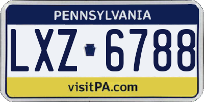 PA license plate LXZ6788
