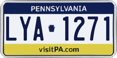 PA license plate LYA1271