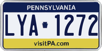 PA license plate LYA1272