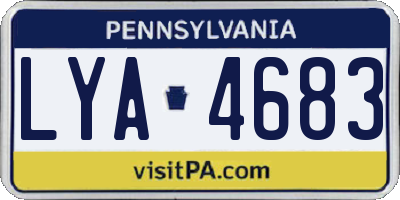 PA license plate LYA4683