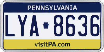 PA license plate LYA8636