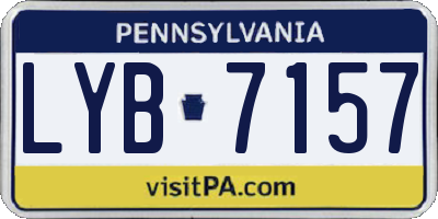 PA license plate LYB7157