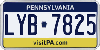 PA license plate LYB7825