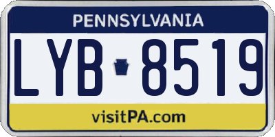 PA license plate LYB8519