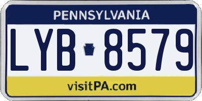 PA license plate LYB8579
