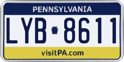 PA license plate LYB8611