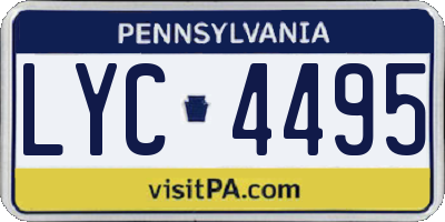 PA license plate LYC4495