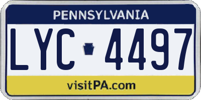 PA license plate LYC4497