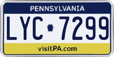 PA license plate LYC7299