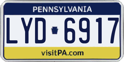 PA license plate LYD6917