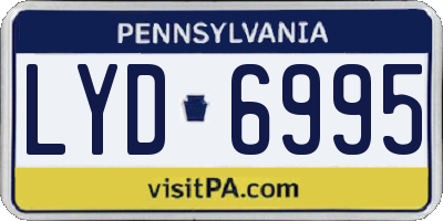 PA license plate LYD6995