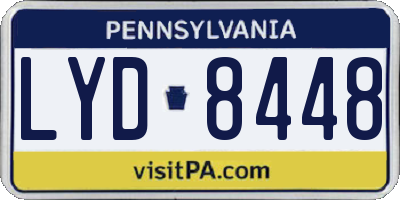 PA license plate LYD8448