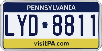 PA license plate LYD8811