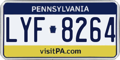 PA license plate LYF8264