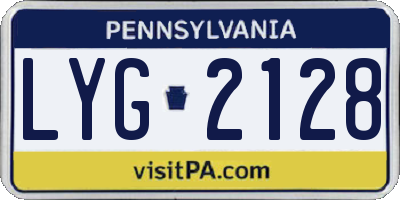 PA license plate LYG2128